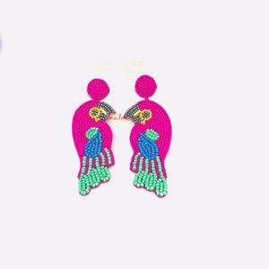 MACAW BEADED POST DROP EARRING $25